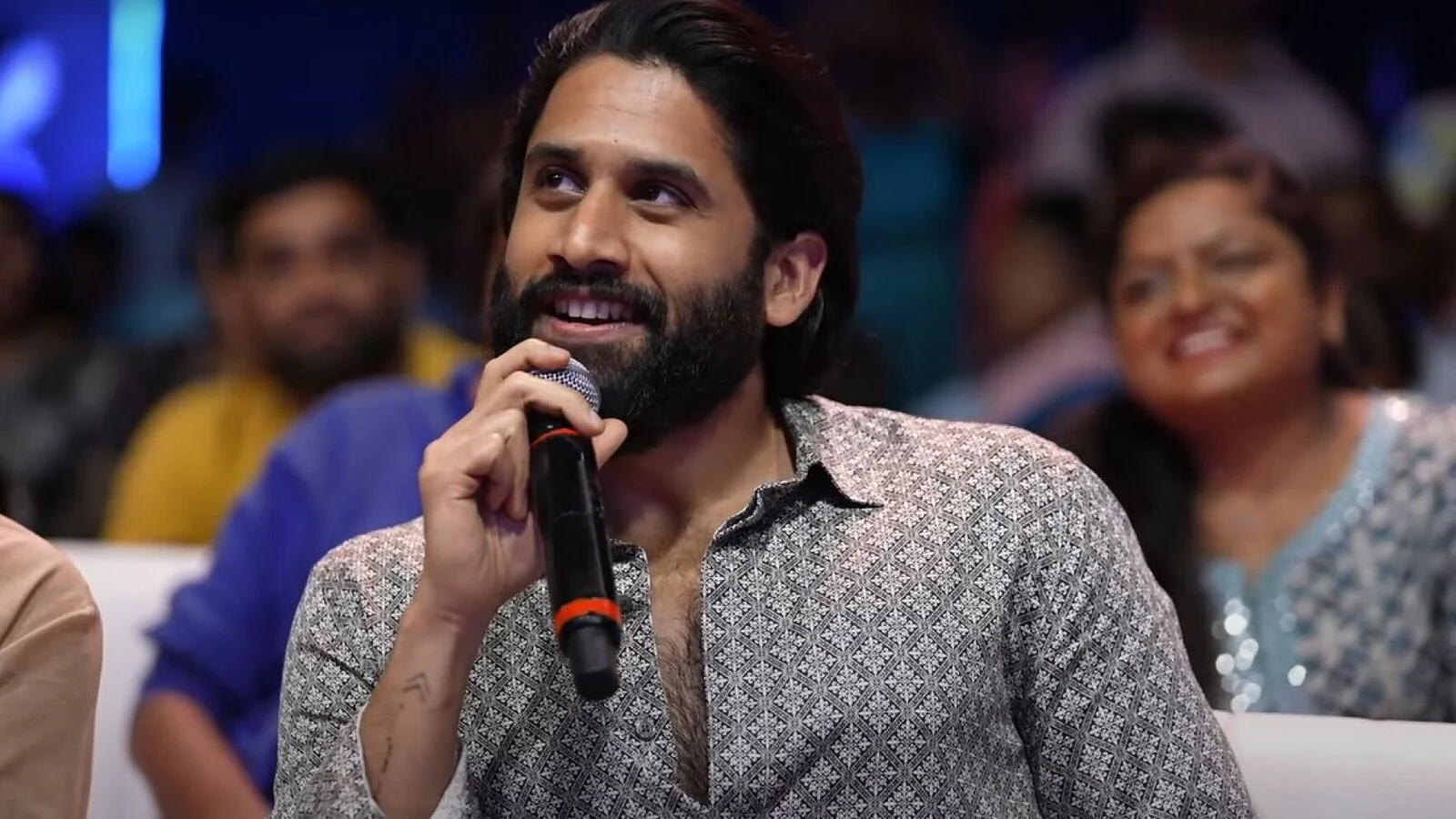Naga Chaitanya Shares a Sweet Moment at Thandel Pre-Release Event