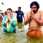 Pawan Kalyan Performs Holy Dip at Kumbh Mela with Family