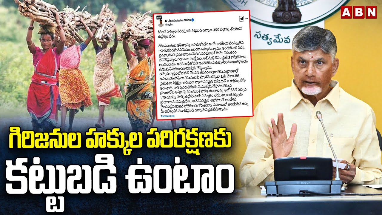CM Chandrababu Key Comments On Tribals