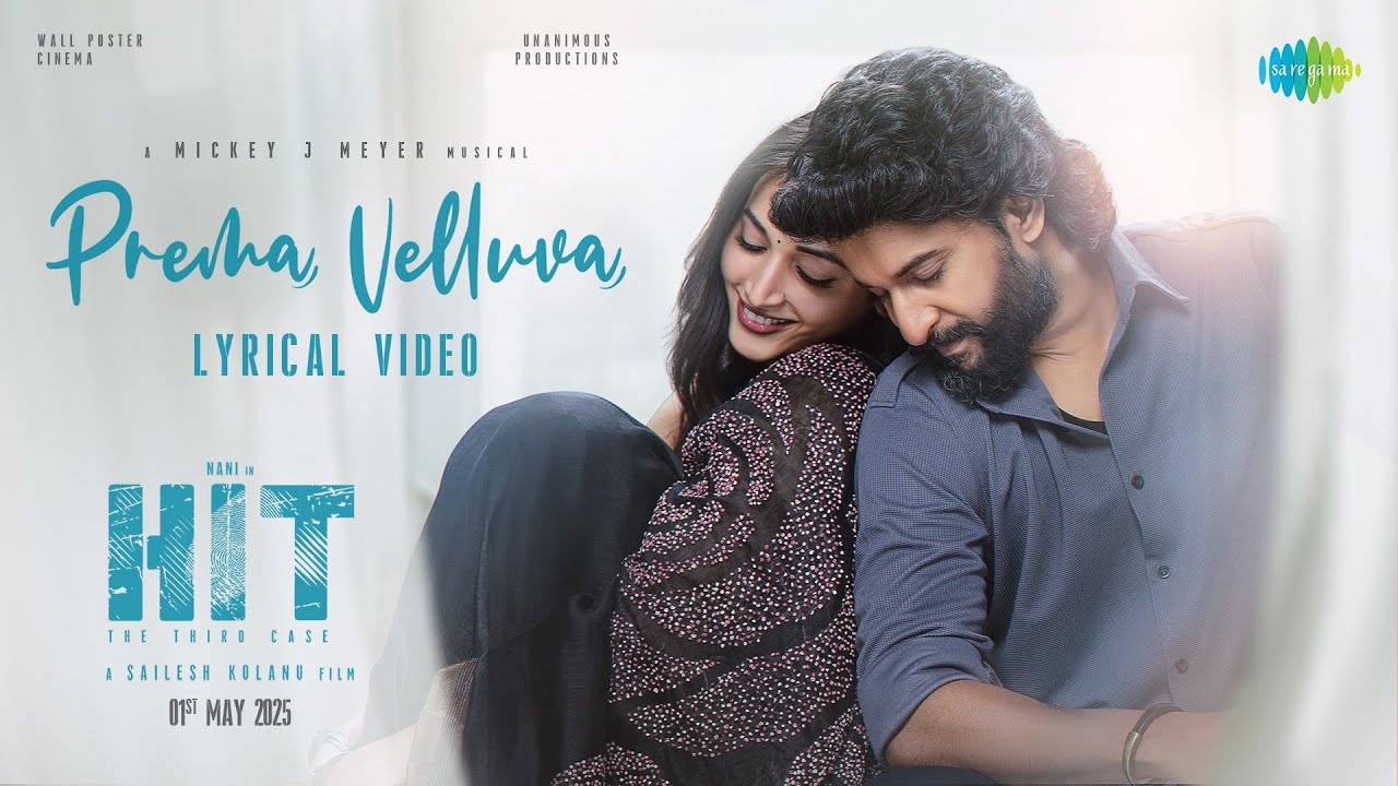 First Single “Prema Velluva” from HIT 3 Unveiled