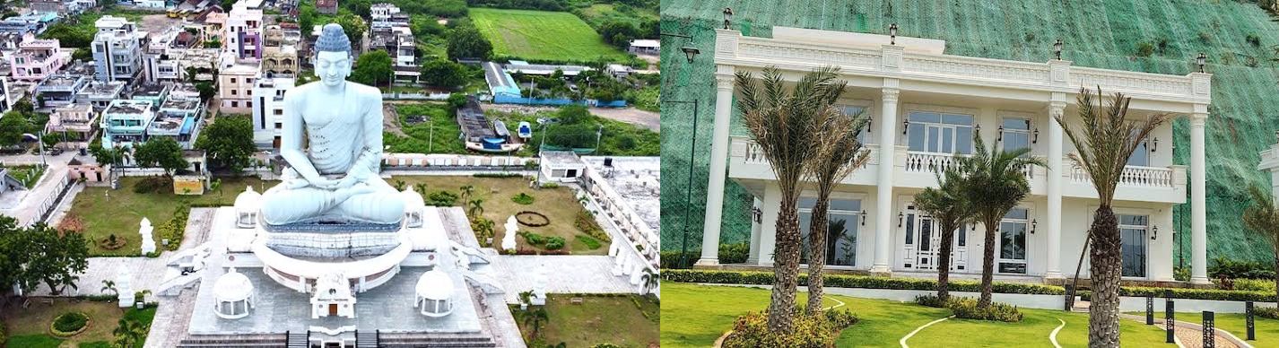 రుషికొండతో  అమరావతిని పోలుస్తున్న కురచబుద్ధులు!