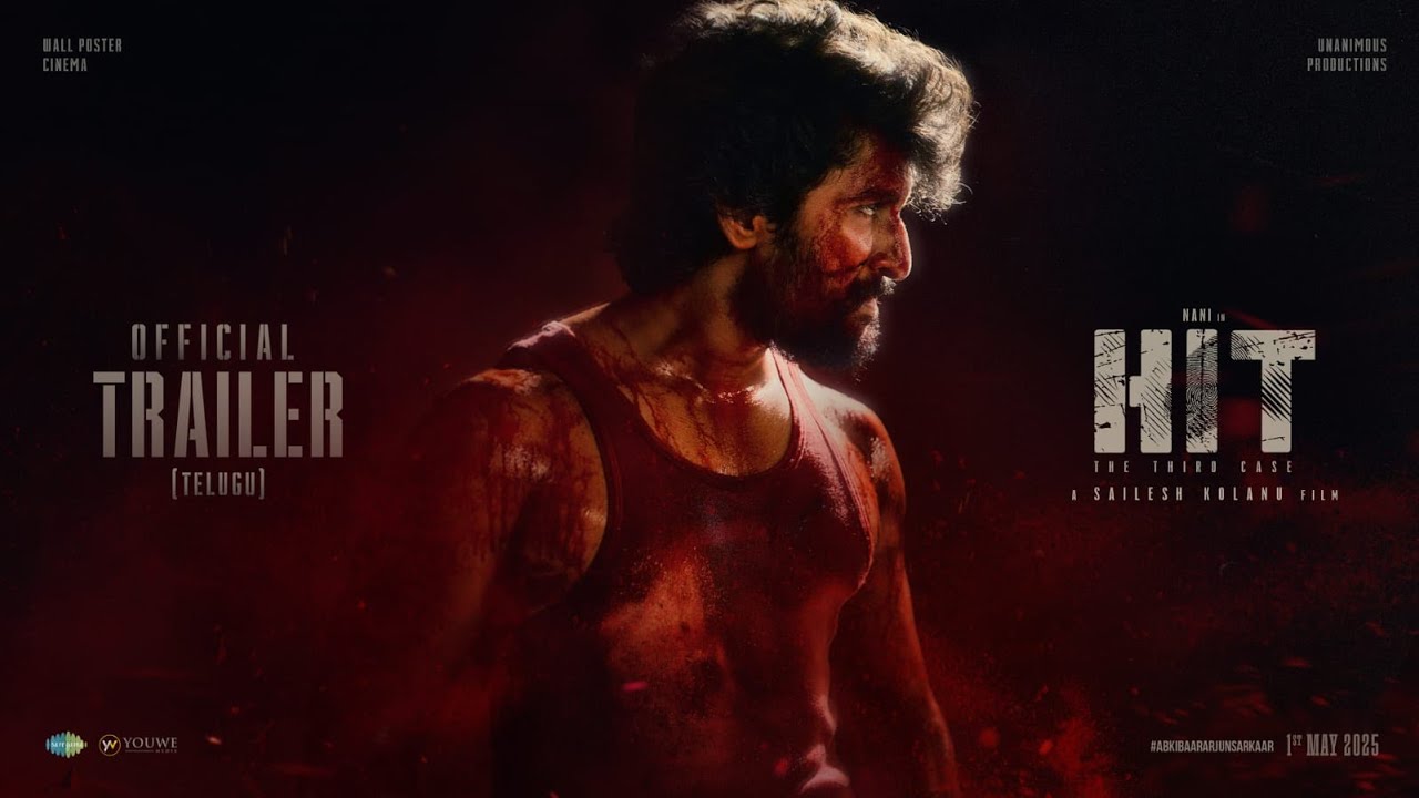 Nani Delivers a Brutal Transformation as Arjun Sarkaar in the Gripping HIT 3 Trailer