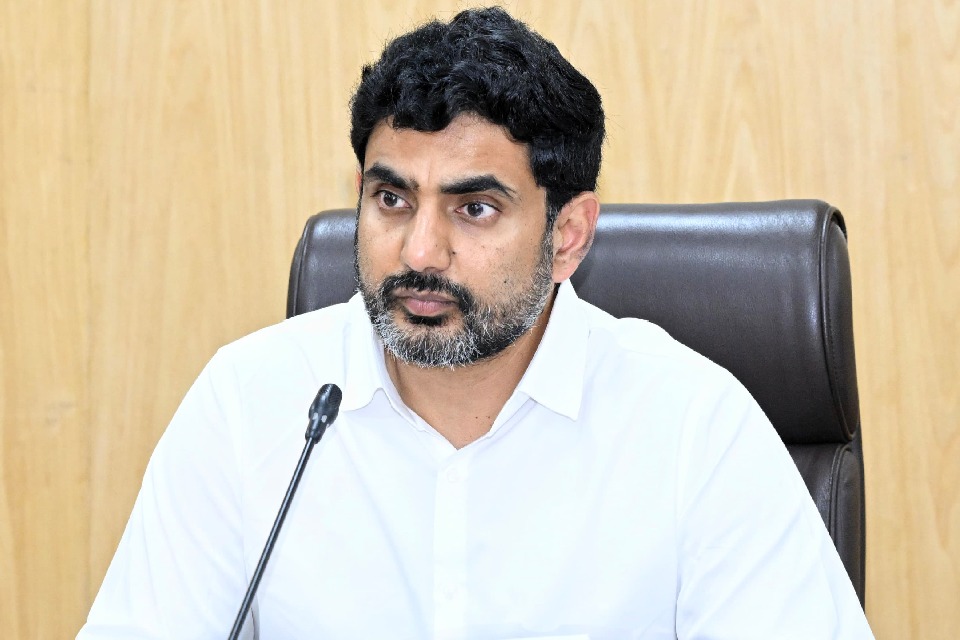 Lokesh slams YS Jagan’s fake campaign he was buying sewing machines with public money, dyeing them yellow