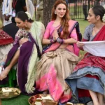 BRS, BJP women Leaders slams washing of Foreign women Feet By Telangana Girls At Ramappa