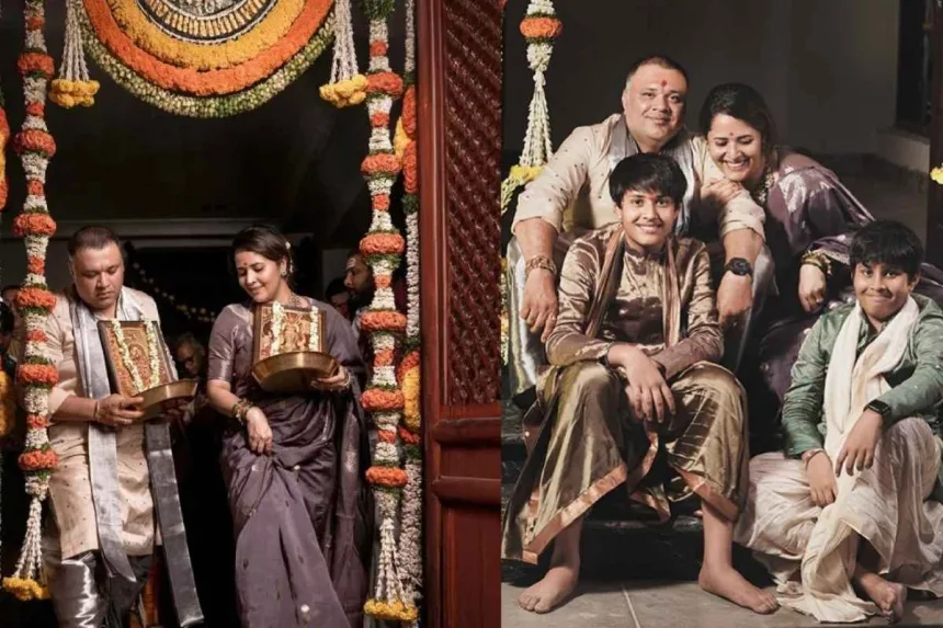 Anasuya Bharadwaj Performs Housewarming Ceremony Shares pics