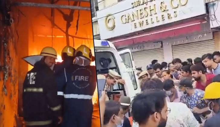 A Massive Fire Broke out In Hyderabad’s old city of Mir Chowk, 11 people Died