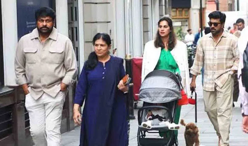 Grand Welcome For Chiranjeevi And Ram Charan In London