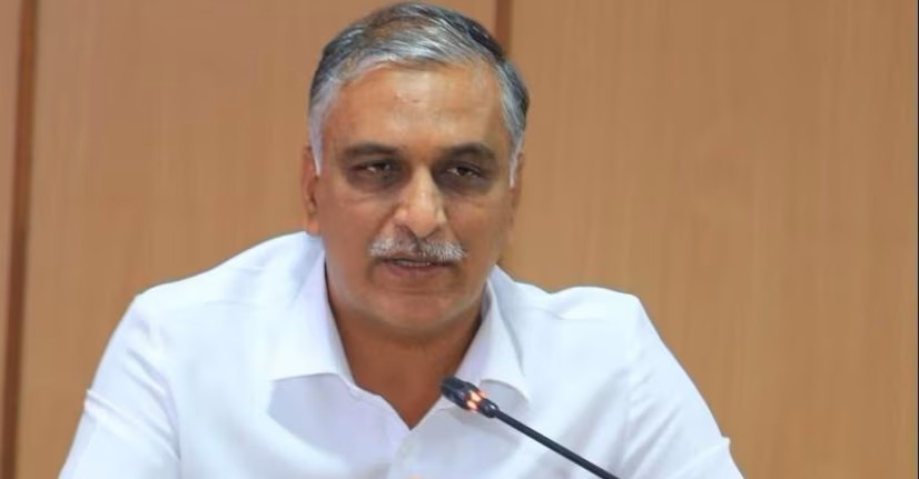 Harish Rao slams Revanth blaming BRS instead of preventing Chandrababu’s water theft
