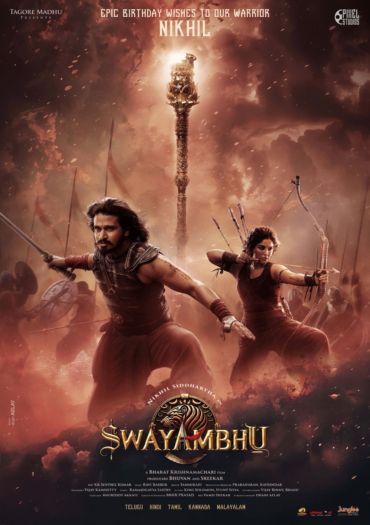 Nikhil Siddhartha Turns Fierce Warrior in Swayambhu – Birthday Poster Unveiled