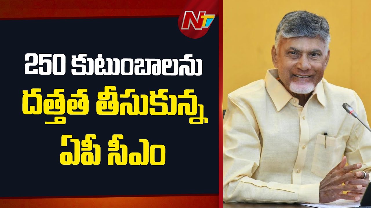 CM Chandrababu Adopts 250 Families