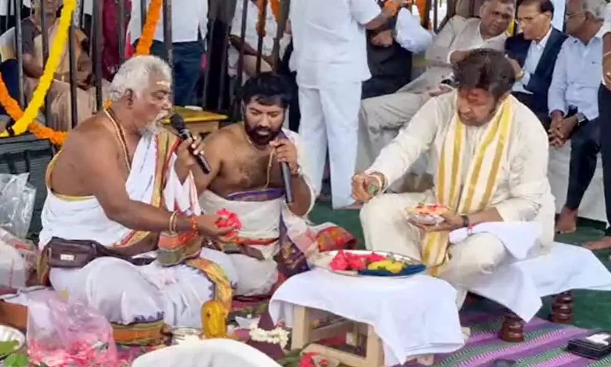 Nandamuri Balakrishna performed Bhumi puja For Basavatarakam Cancer Hospital In Amravati