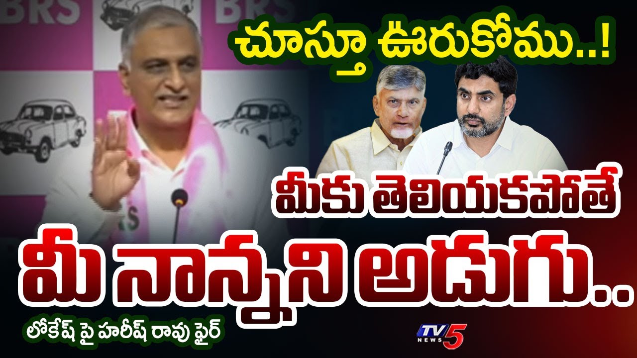 BRS Harish Rao Fires On AP Minister Nara Lokesh