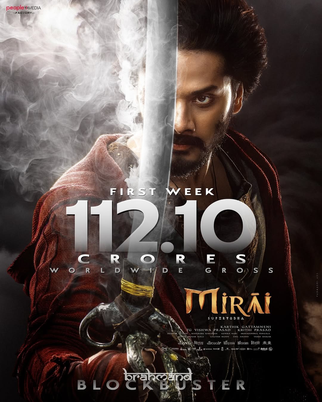 Teja Sajja’s Mirai storms the box office with ₹112.10 Cr in its first week