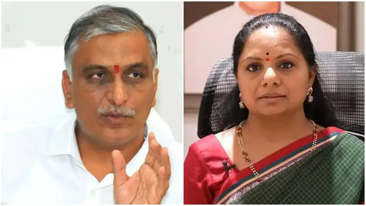 కవిత పేరు ఎత్తడానికి హరీష్ కు ఇష్టం లేదా?