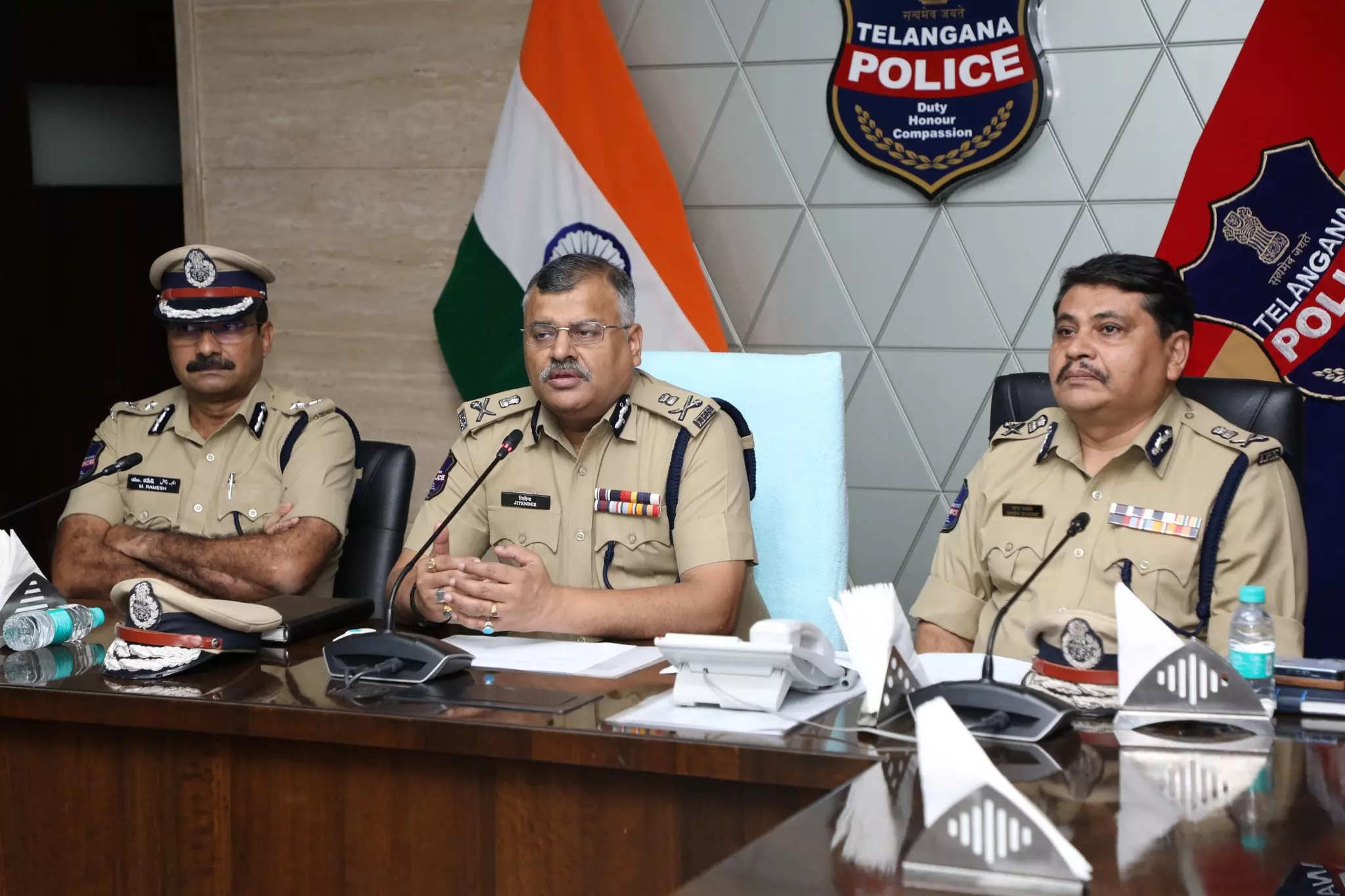 Out-Goin DGP Jitender says strict Action Taken Against cybercrimes, Narcotics In Telangana