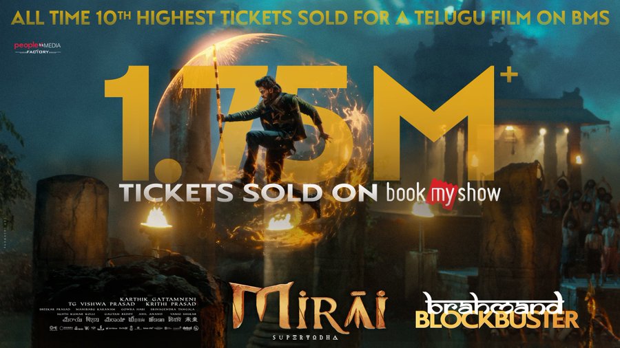 Mirai Creates a Sensation on BookMyShow with Massive Ticket Sales