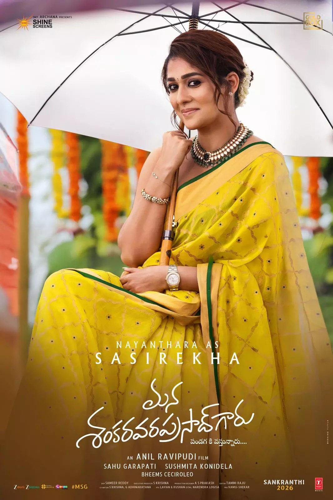 Nayanthara Stuns in First Look from Mana Shankara Vara Prasad Garu