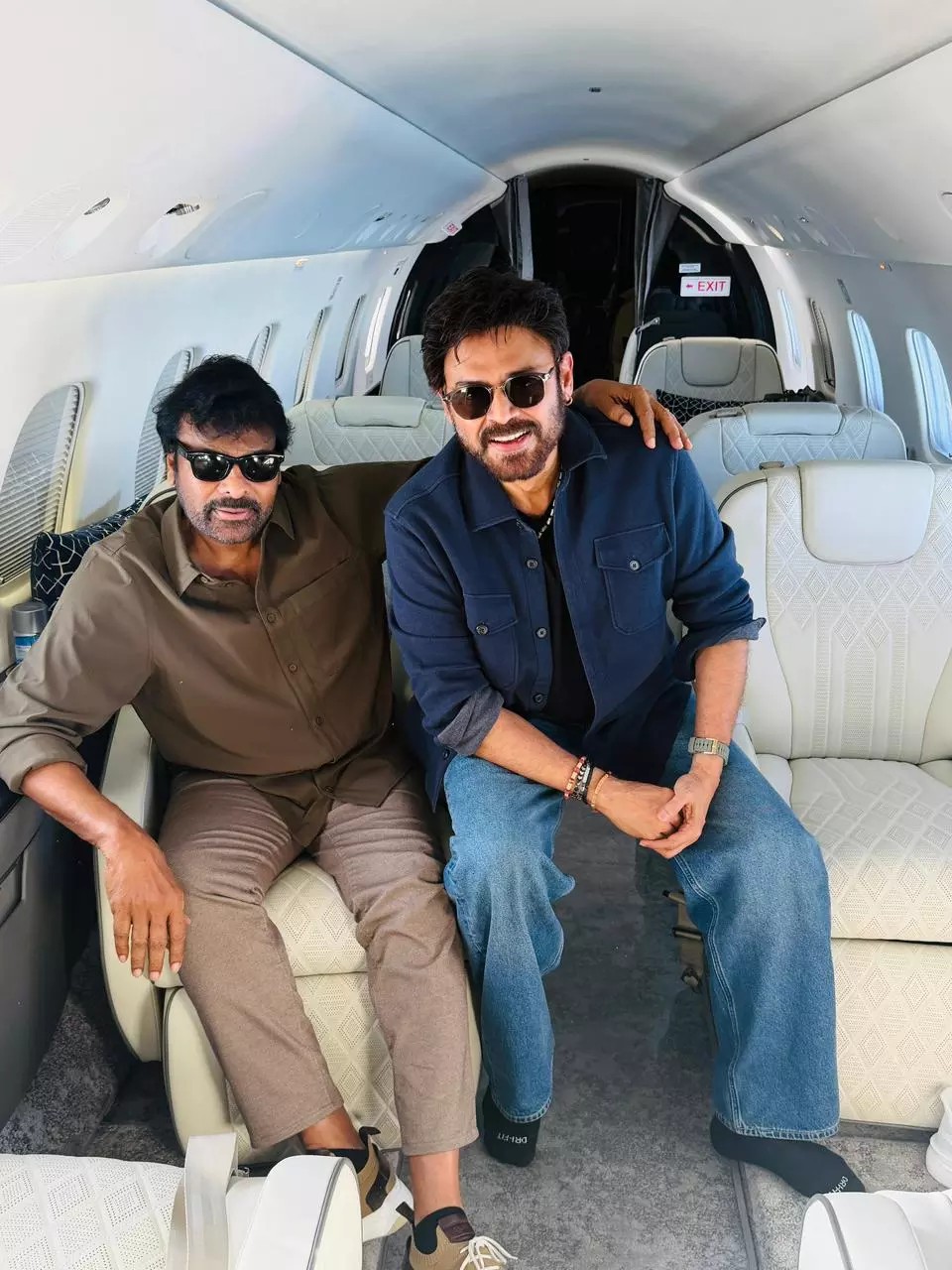 Tollywood Legends Chiranjeevi and Venkatesh Spark Fan Frenzy with Viral Photo